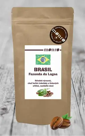 Brasil Fazenda da Lagoa - zrnková káva 100% Arabika Monro