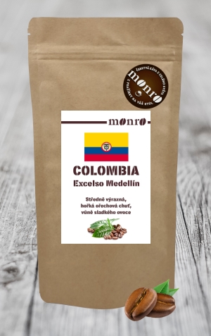 Colombia Excelso Medellín - zrnková káva 100% Arabika Monro