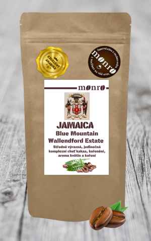 Jamaica Blue Mountain Wallendford Estate - zrnková káva 100% Arabika Monro