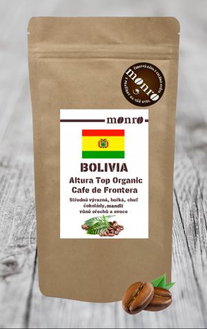 Bolivia Altura Top Organic Café de Frontera - zrnková káva 100% Arabika Monro