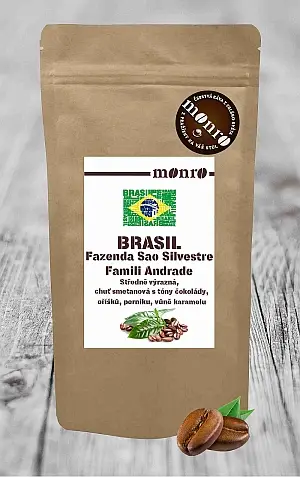 Brasil Fazenda São Silvestre Family Andrade - zrnková káva 100% Arabika Monro