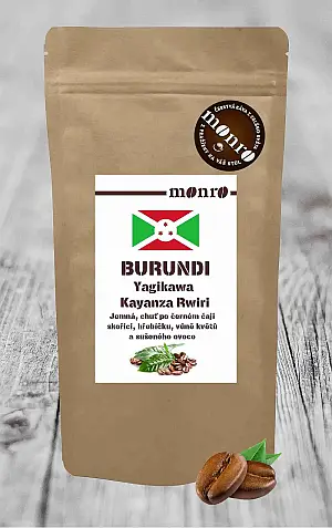 Burundi Yagikawa Kayanza Rwiri - zrnková káva 100% Arabika Monro