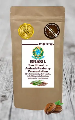 Brasil São Silvestre Peaberry Andrade Family - zrnková káva 100% Arabika Monro